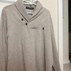 Ralph Lauren Gray Shawl Collar Sweater